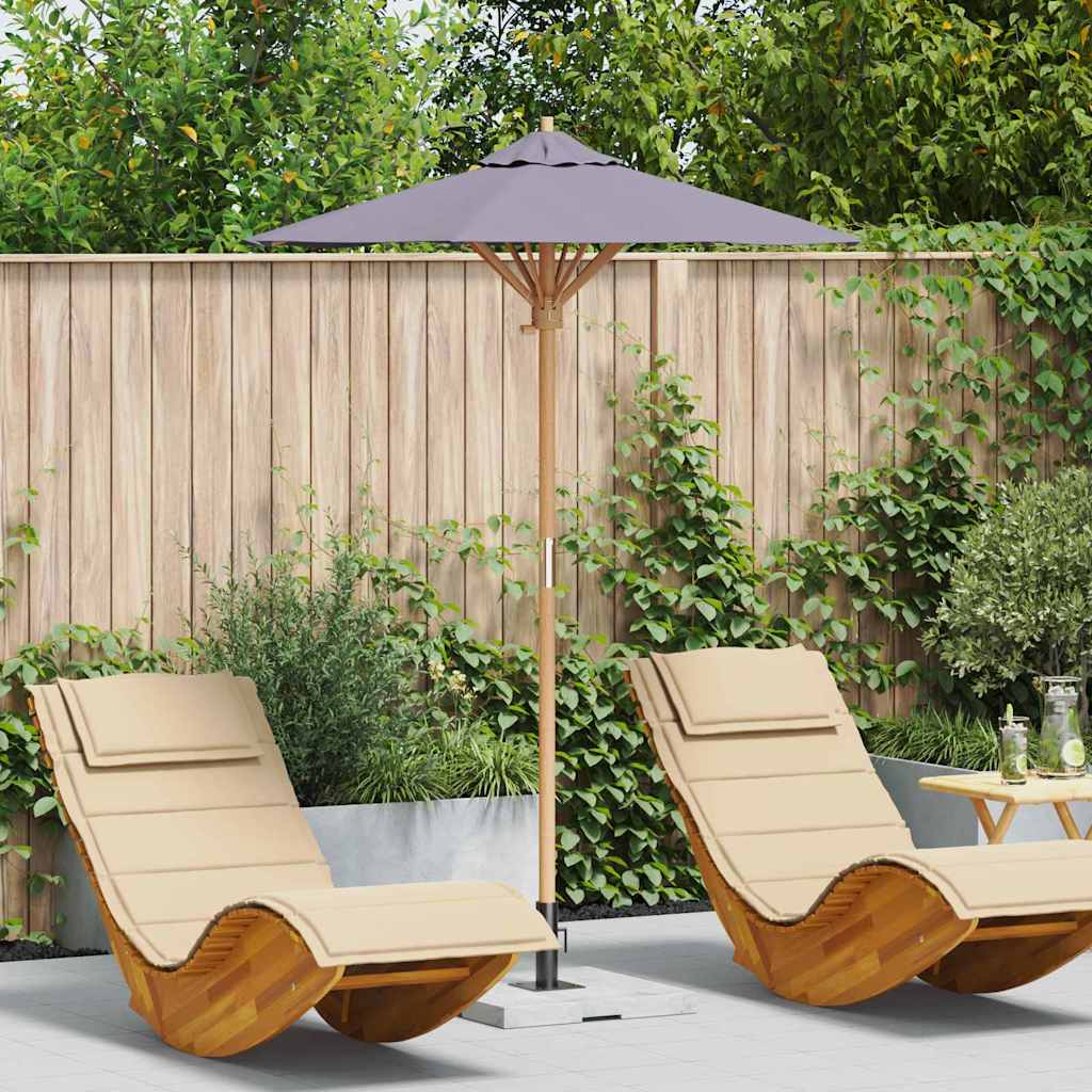Gartenparasol Dunkelgrau 150 x 150 x 210 cm Bambus