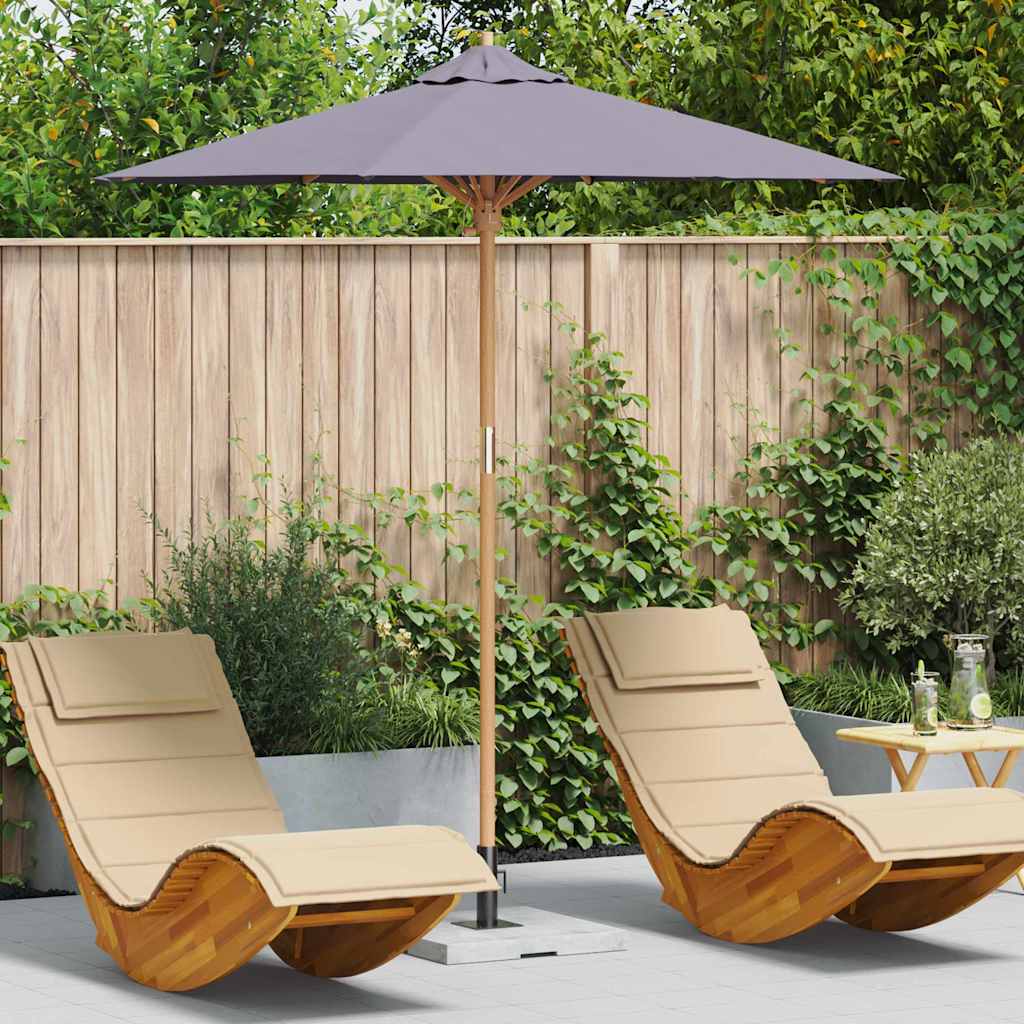 Gartenparasol Dunkelgrau 217 x 217 x 230 cm Bambus