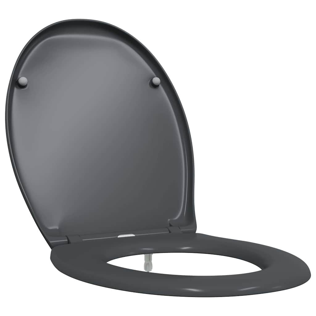 Schnellverschluss-WC-Sitz Anthrazit 44,8 x 37,3 x 4,2 cm