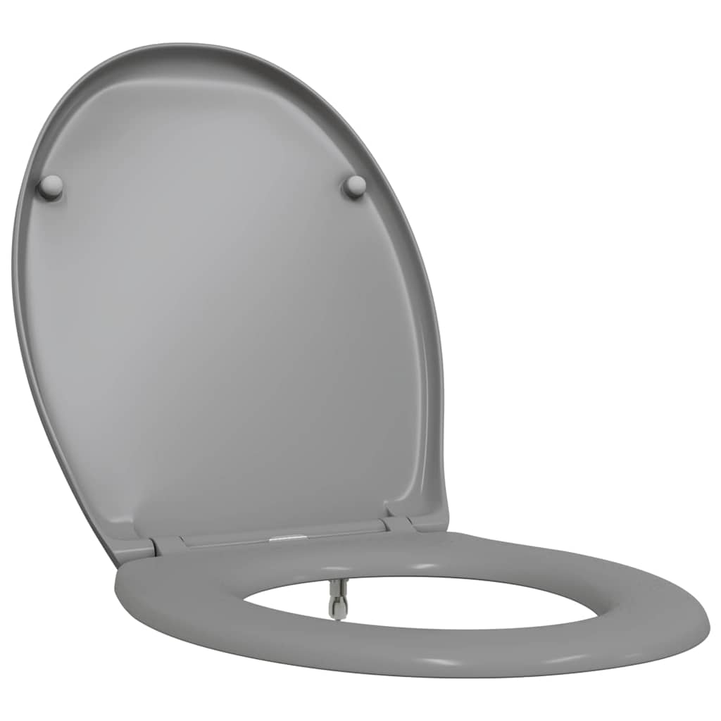 Schnellverschluss-WC-Sitz Grau 44,8 x 37,3 x 4,2 cm Duroplast