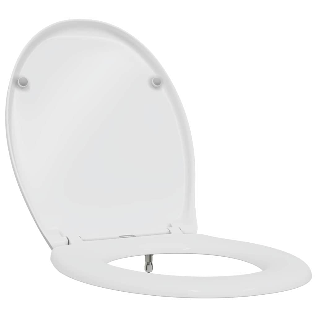 Schnellverschluss-WC-Sitz Weiß 44,8 x 37,3 x 4,2 cm Duroplast