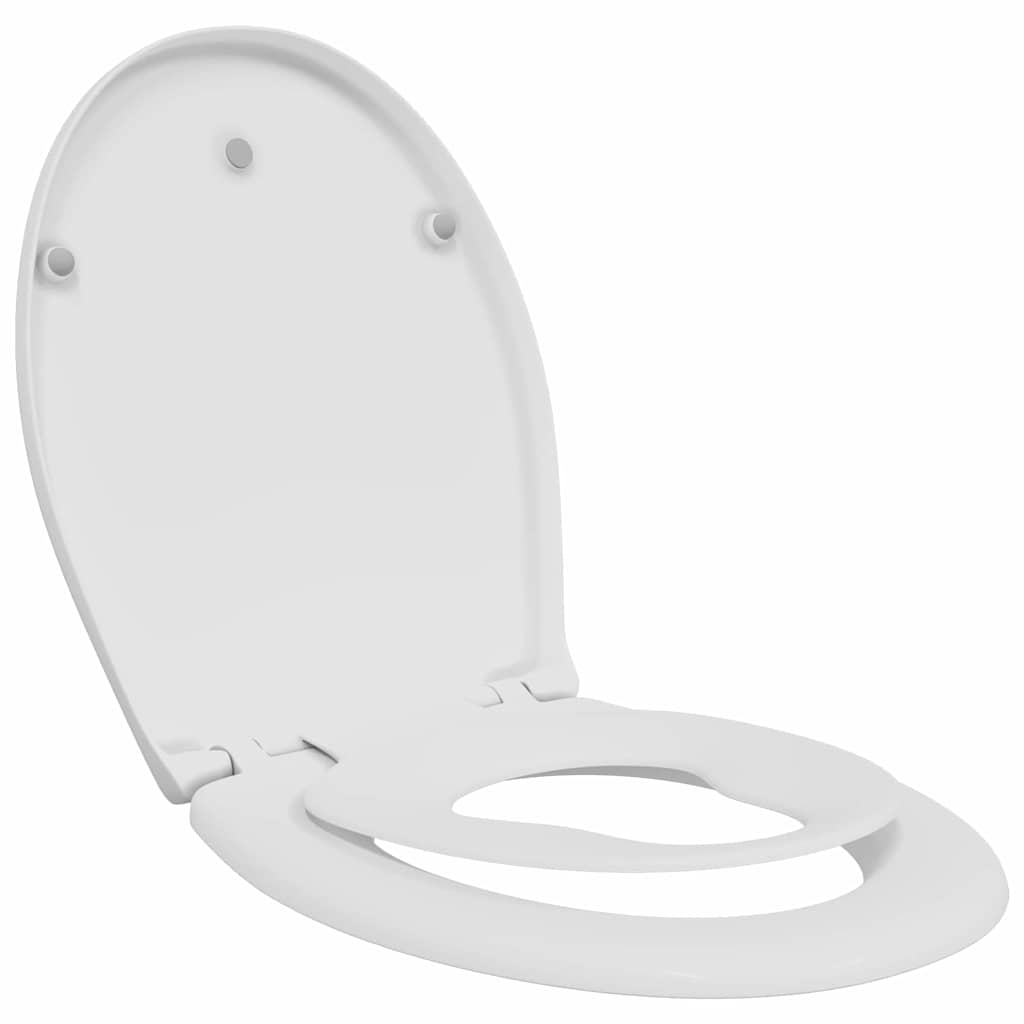 Schnellverschluss-WC-Sitz Weiß 44.5 x 37.3 x 4.3 cm Duroplast
