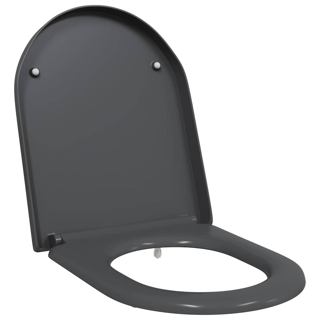 Schnellverschluss-WC-Sitz Anthrazit 46,2 x 36 x 4,3 cm