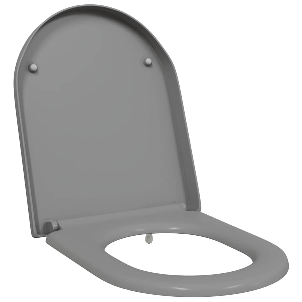 Schnellverschluss-WC-Sitz Grau 46,2 x 36 x 4,3 cm Duroplast