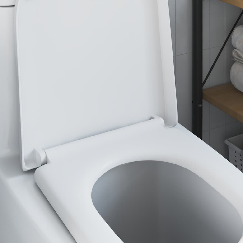 Schnellverschluss-WC-Sitz Weiß 46,2 x 36 x 4,3 cm Duroplast