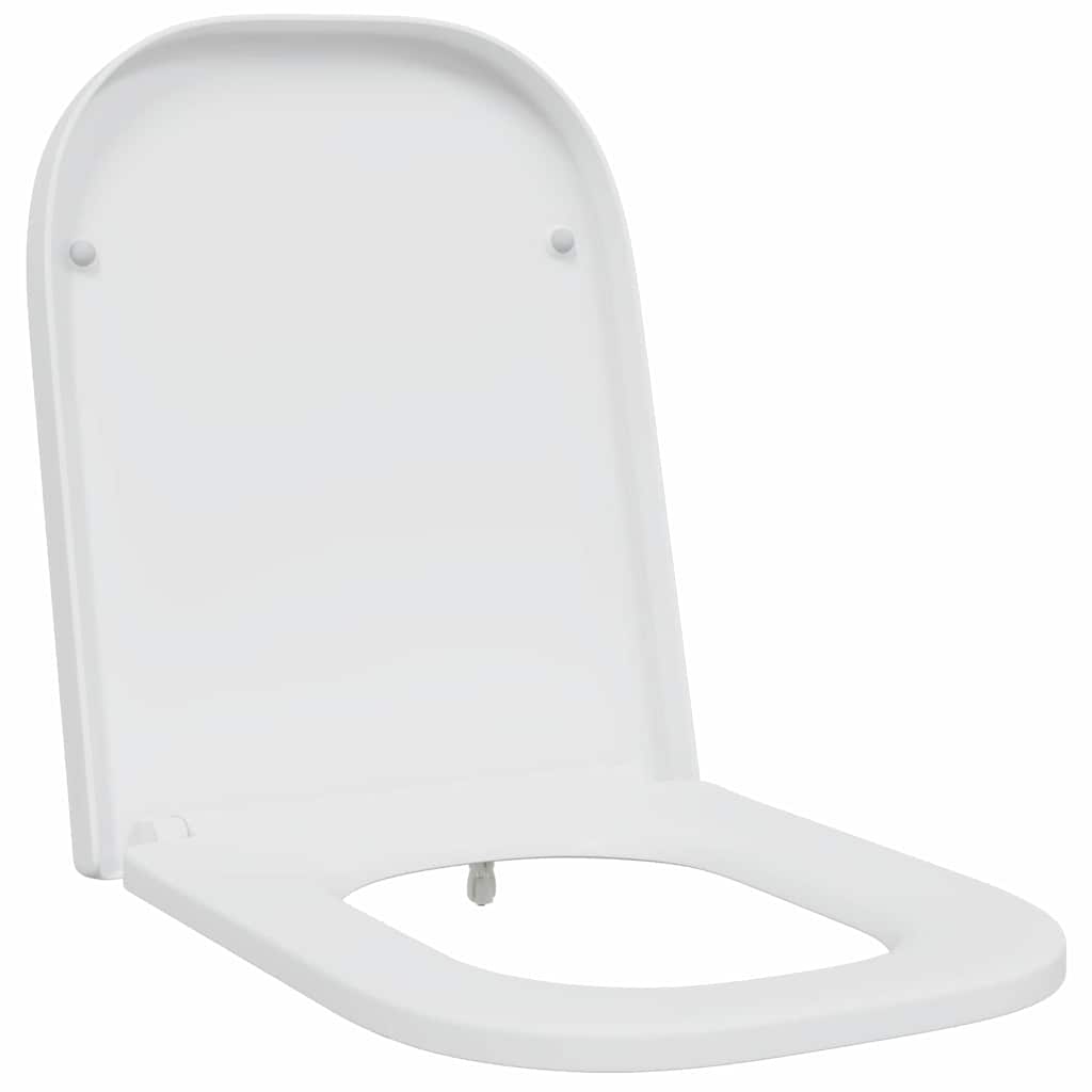 Schnellverschluss-WC-Sitz Weiß 44,5 x 35 x 3,6 cm Duroplast