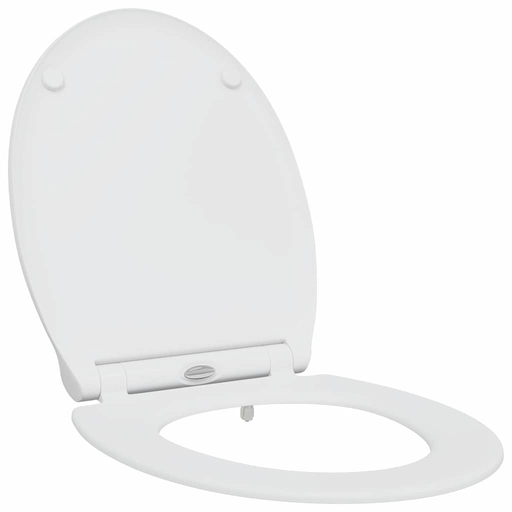 Schnellverschluss-WC-Sitz Weiß 45.5 x 37.5 x 3.8 cm Duroplast