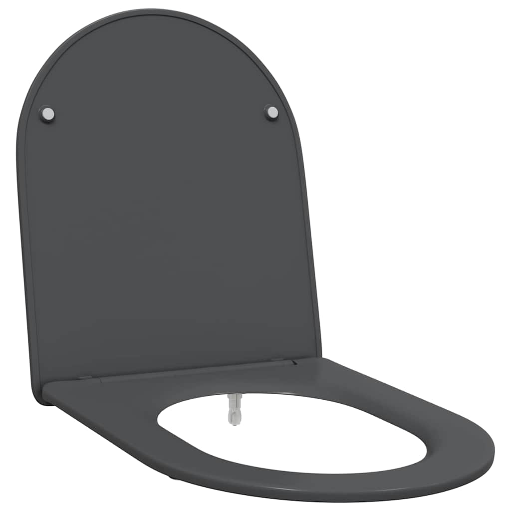 Schnellverschluss-WC-Sitz Anthrazit 44 x 36,4 x 3,4 cm