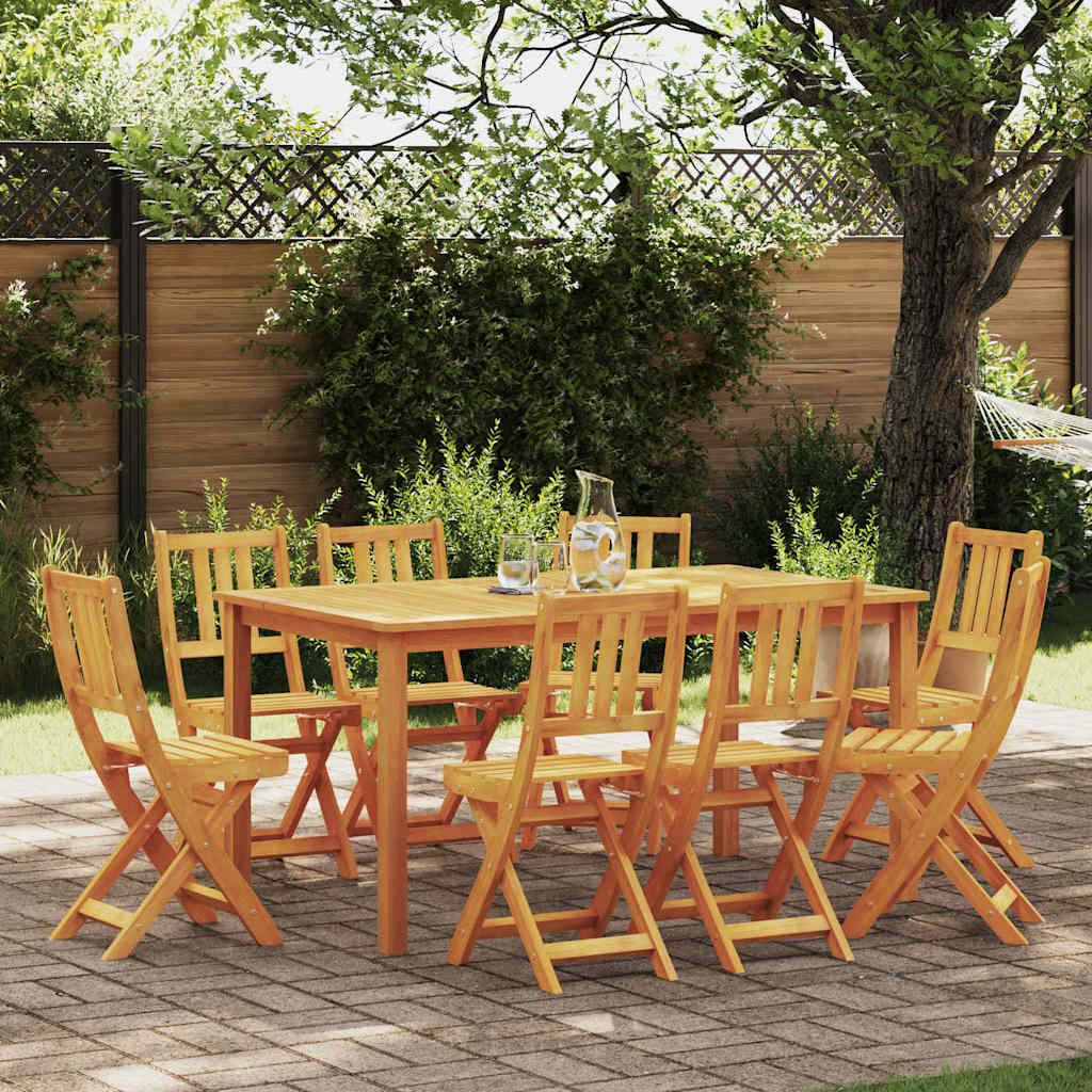 Gartenstuhl 8 pcs Braun 36 x 46 x 86cm Massivholz Akazie