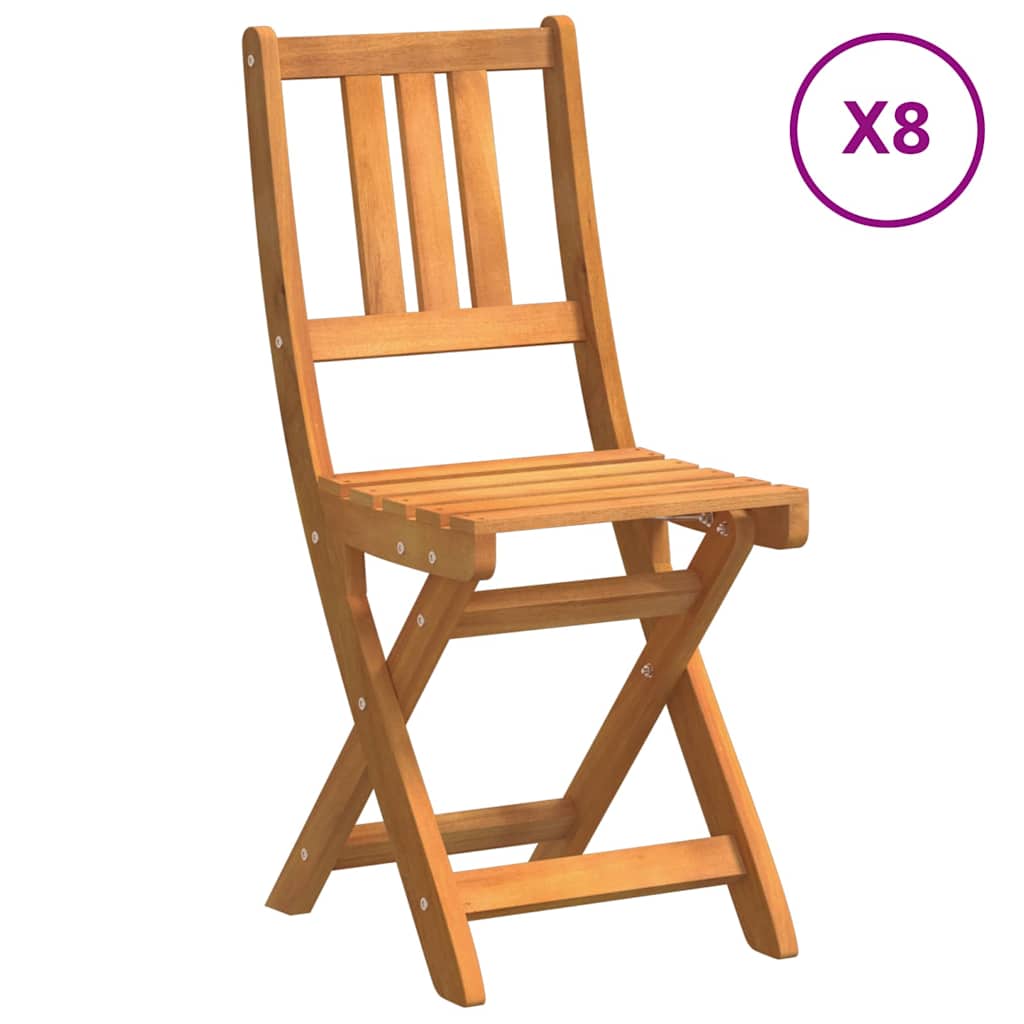 Gartenstuhl 8 pcs Braun 36 x 46 x 86cm Massivholz Akazie