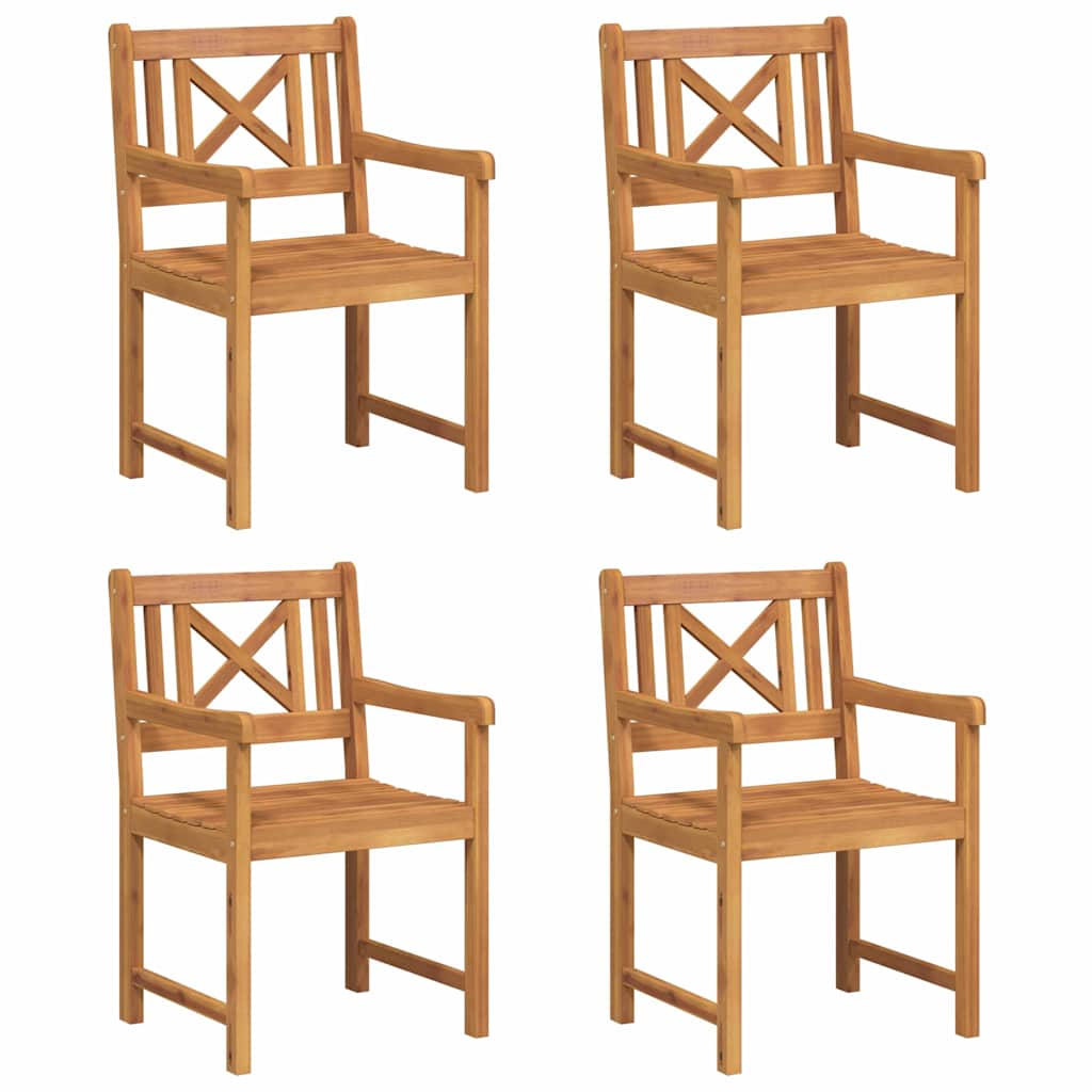 Gartenstuhl 4 pcs Braun 56 x 56 x 90cm Massivholz Akazie