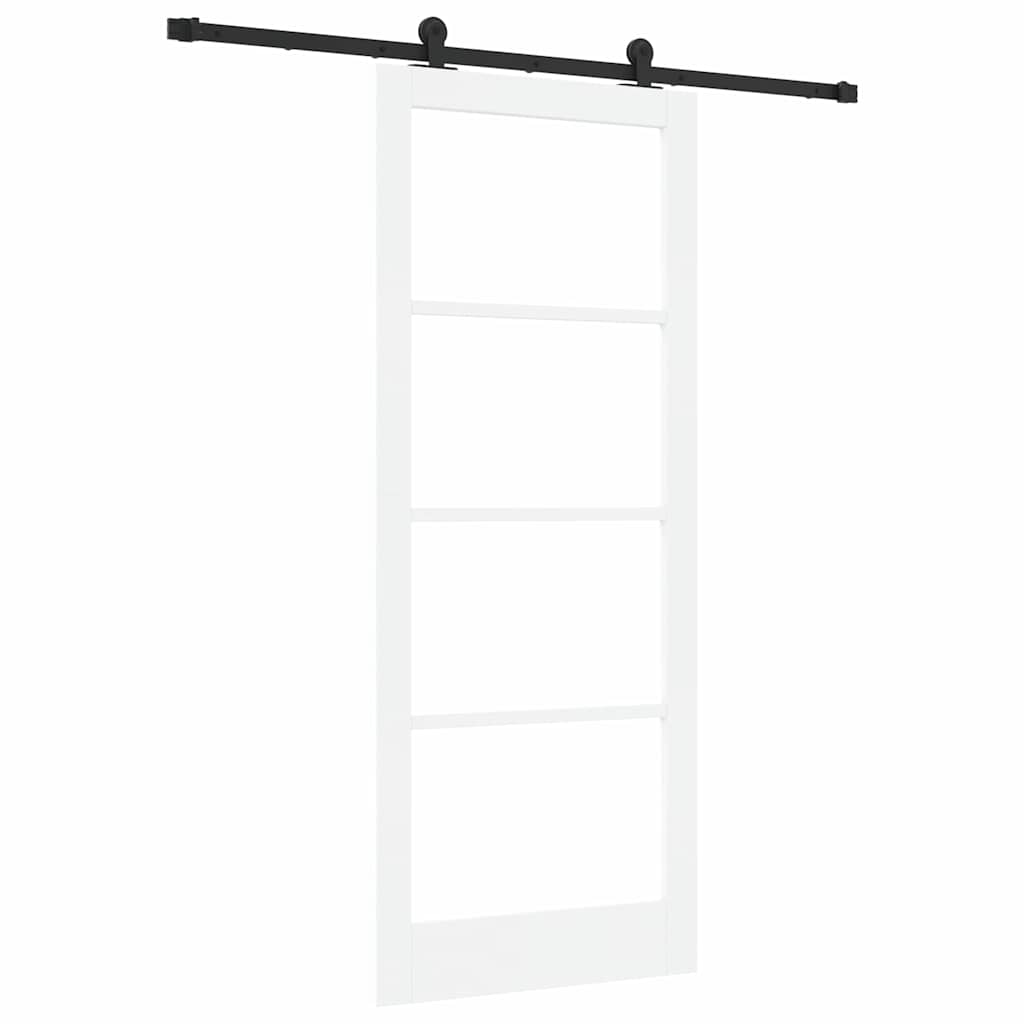 Schiebetür Manuell Weiß 86 x 211 cm Holz und Metall