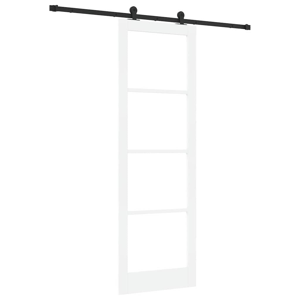 Schiebetür Manuell Weiß 78 x 232 cm Holz und Metall