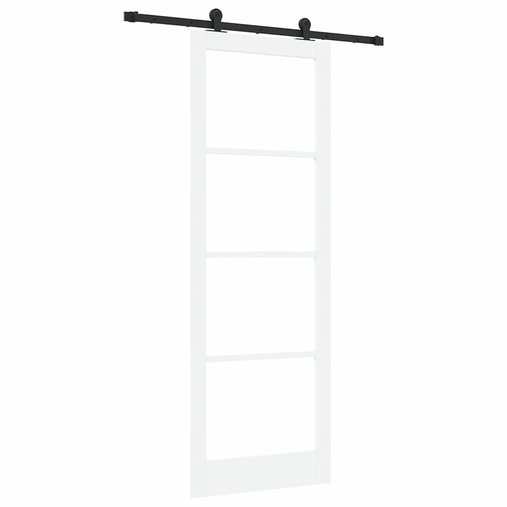 Schiebetür Manuell Weiß 83 x 232 cm Holz und Metall