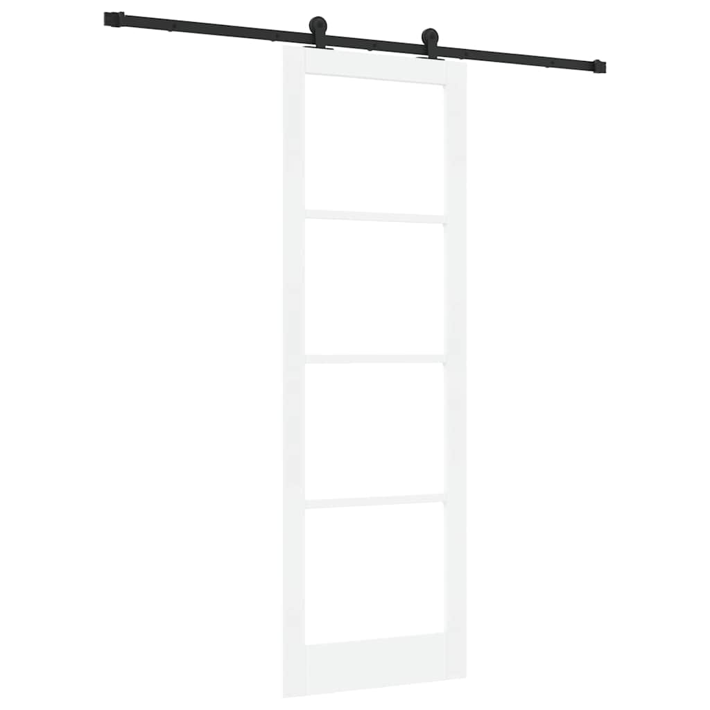 Schiebetür Manuell Weiß 78 x 232 cm Holz und Metall