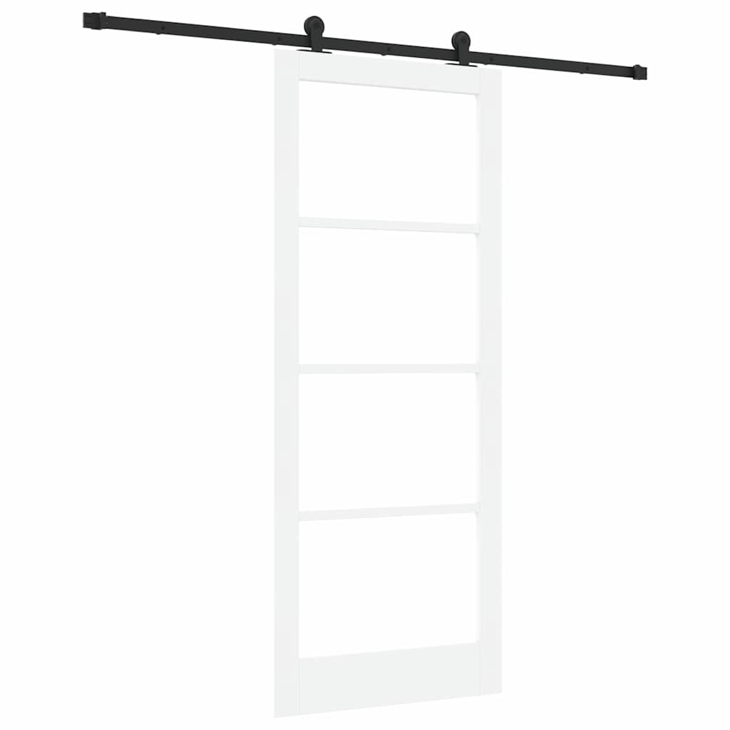 Schiebetür Manuell Weiß 86 x 211 cm Holz und Metall