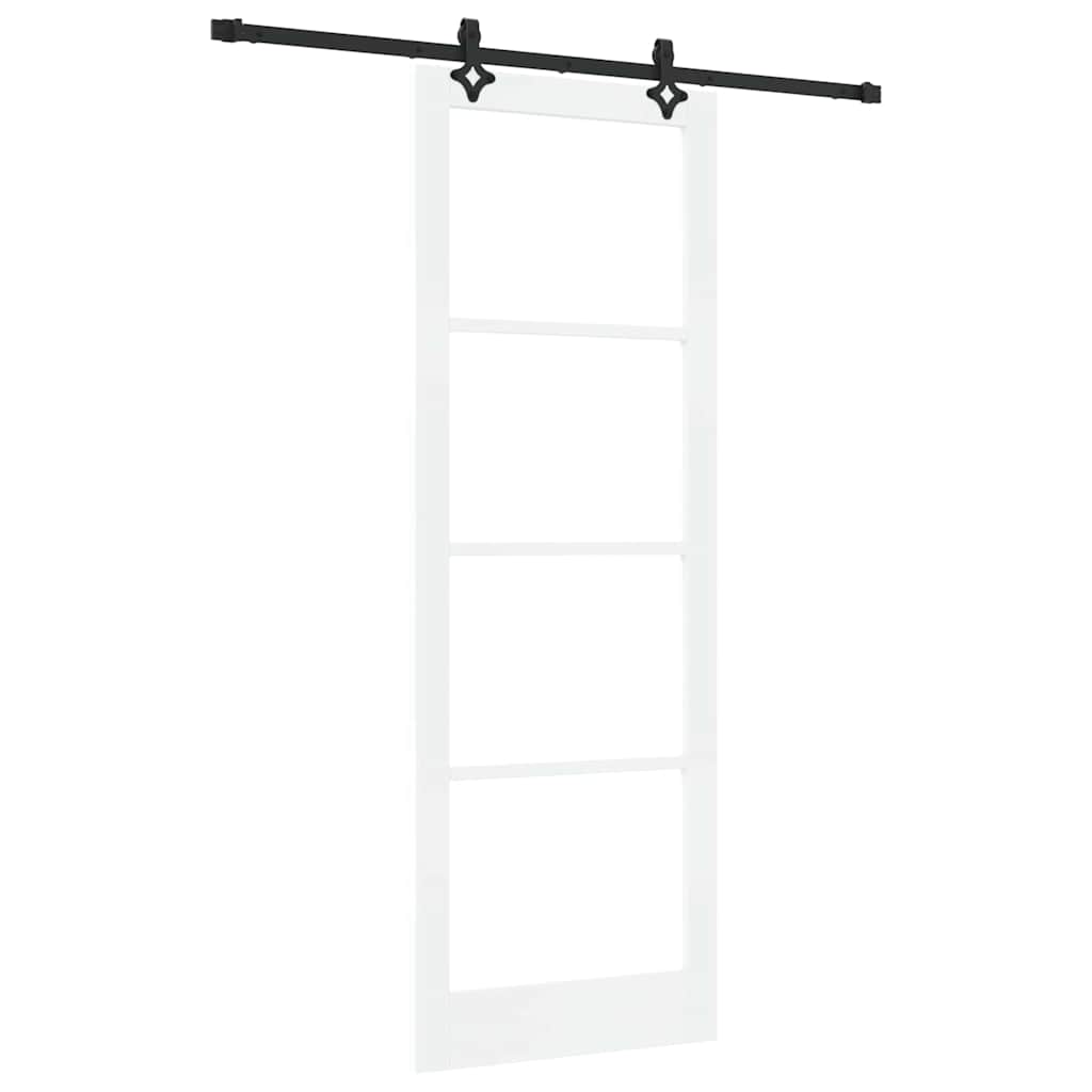 Schiebetür Manuell Weiß 83 x 232 cm Holz und Metall