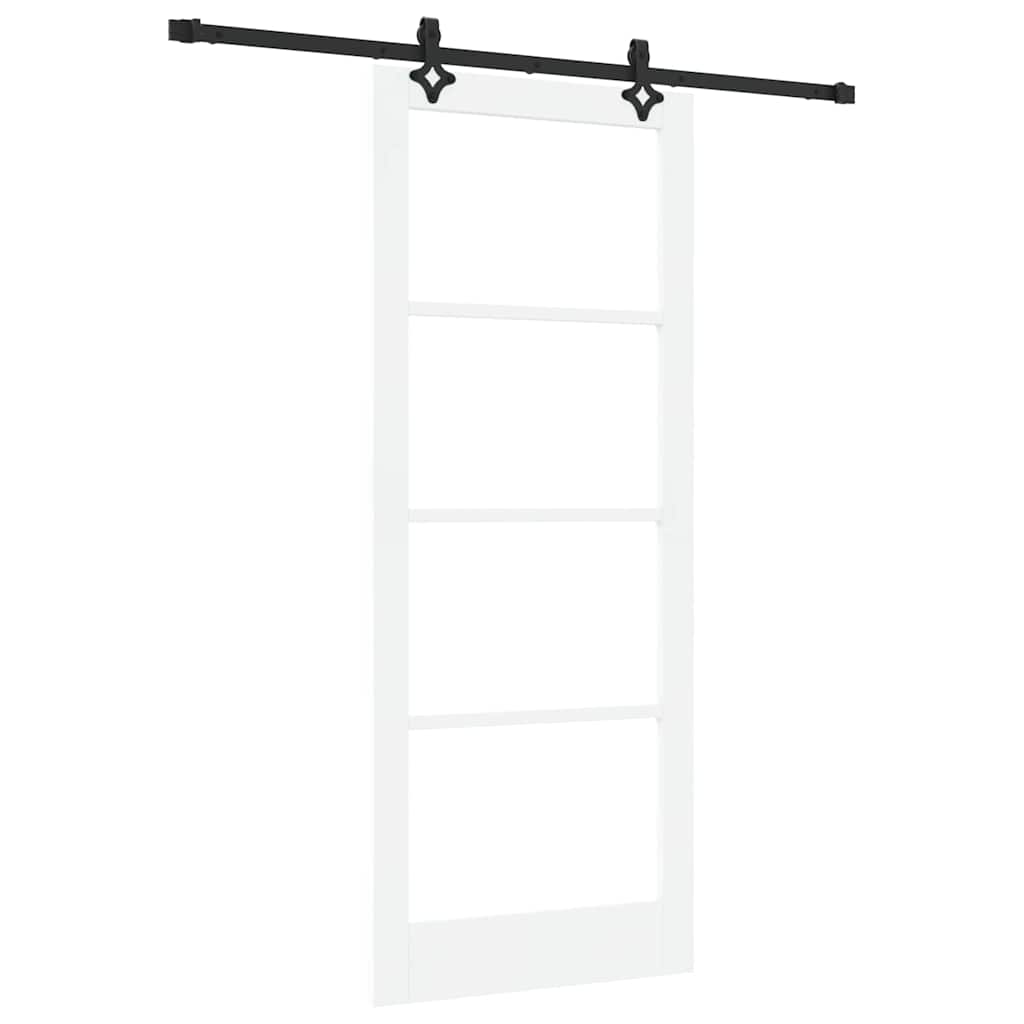 Schiebetür Manuell Weiß 86 x 211 cm Holz und Metall