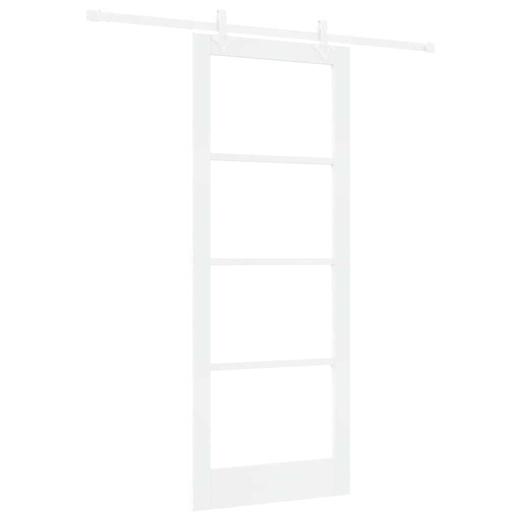 Schiebetür Manuell Weiß 83 x 211 cm Holz und Metall