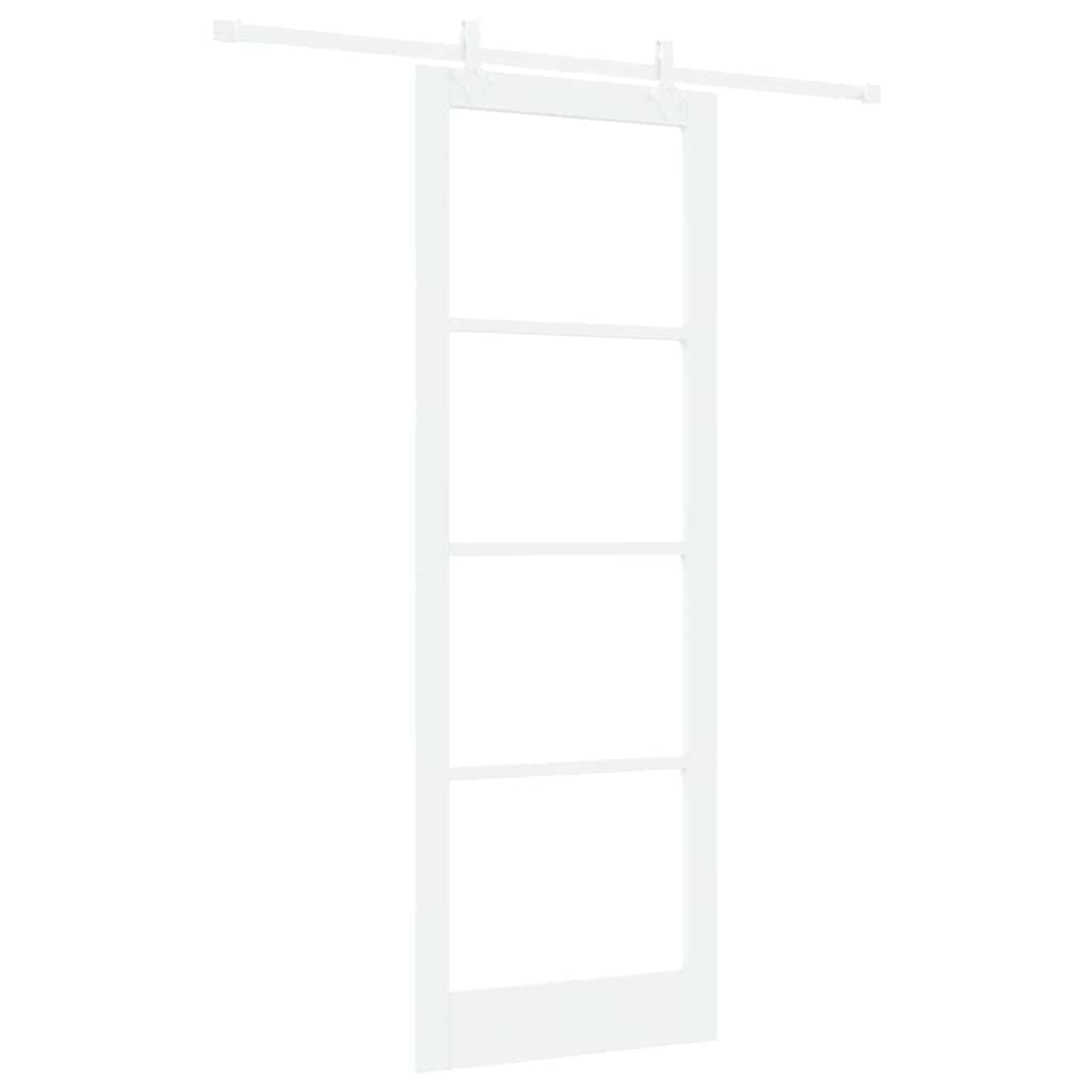 Schiebetür Manuell Weiß 83 x 232 cm Holz und Metall