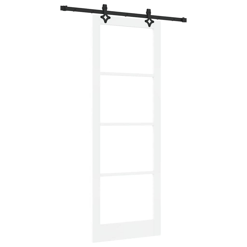 Schiebetür Manuell Weiß 83 x 232 cm Holz und Metall