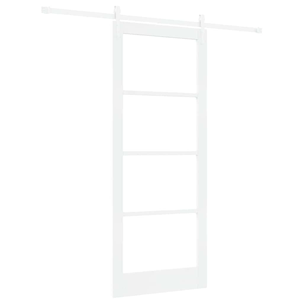 Schiebetür Manuell Weiß 86 x 211 cm Holz und Metall