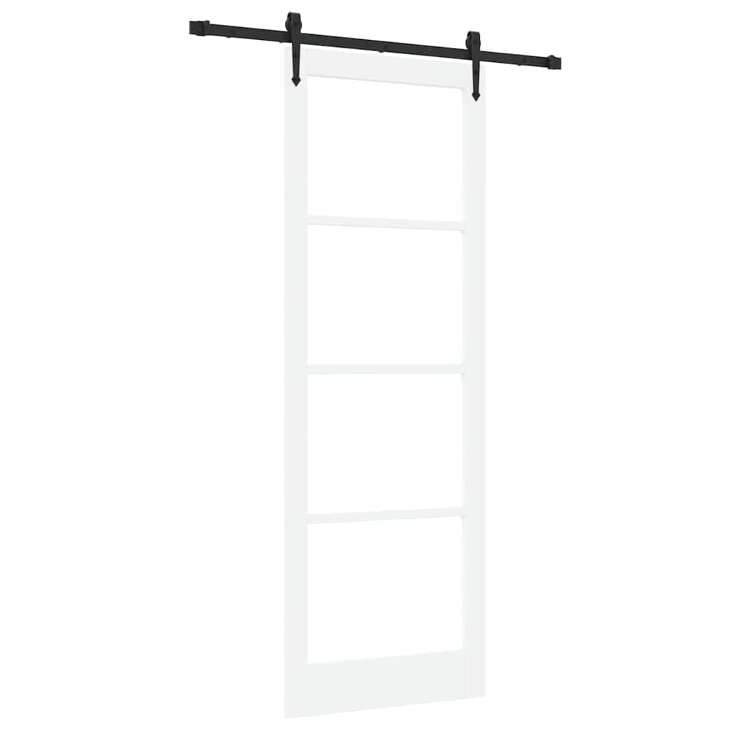 Schiebetür Manuell Weiß 83 x 232 cm Holz und Metall