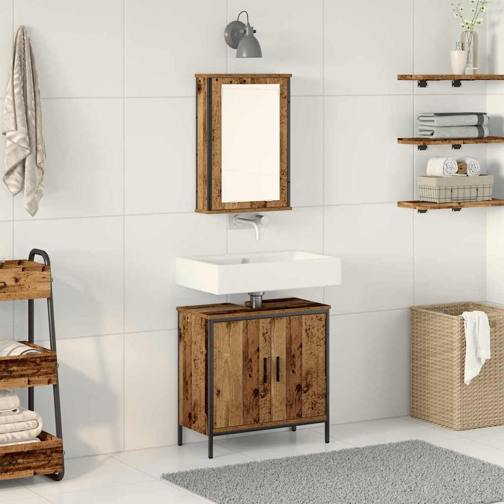 Badezimmermöbel Set 2 pcs Braun 60 x 30 x 60 cm Holzwerkstoff
