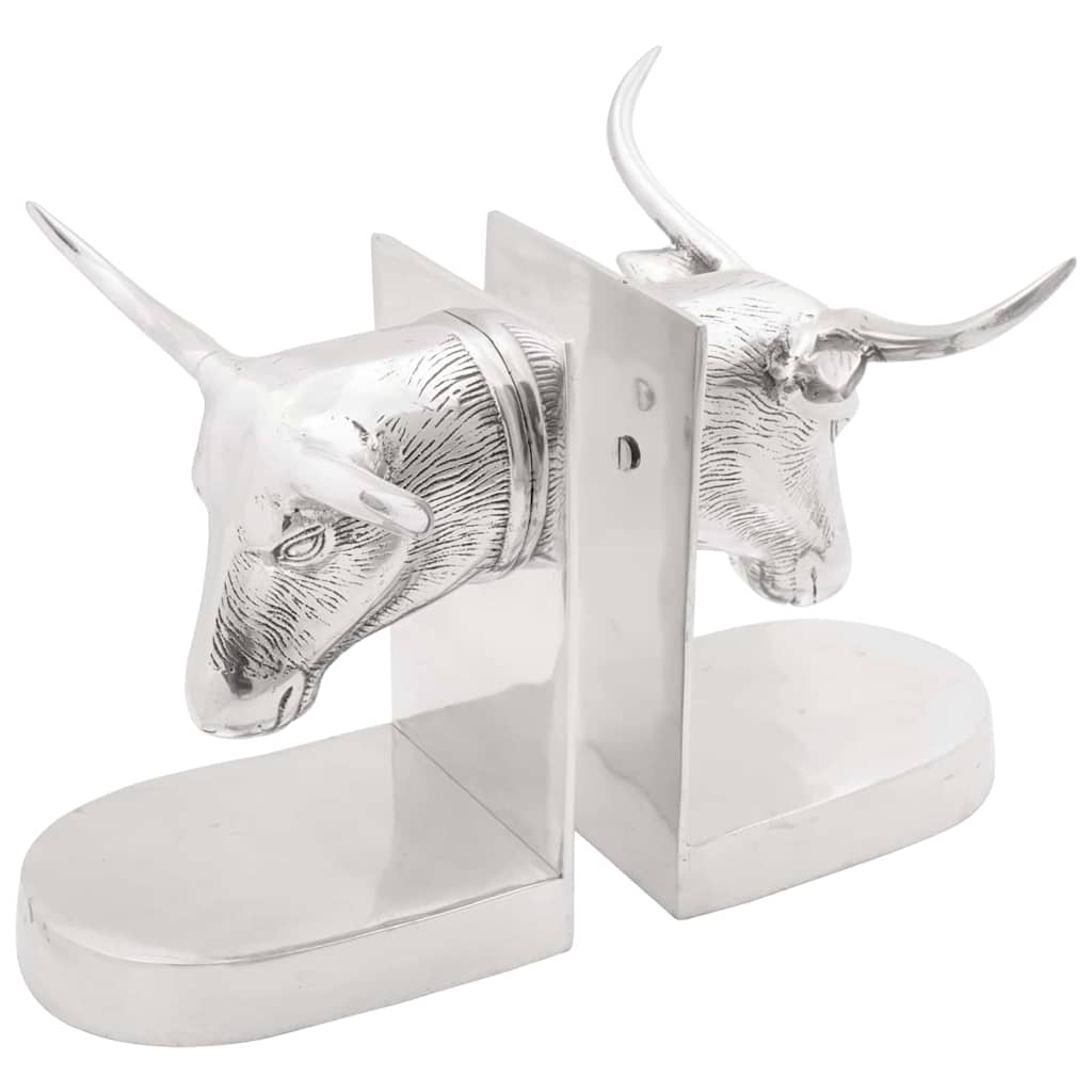 Buchstützen 2 pcs Silber 21.5 x 15.5 x 20 cm Aluminium