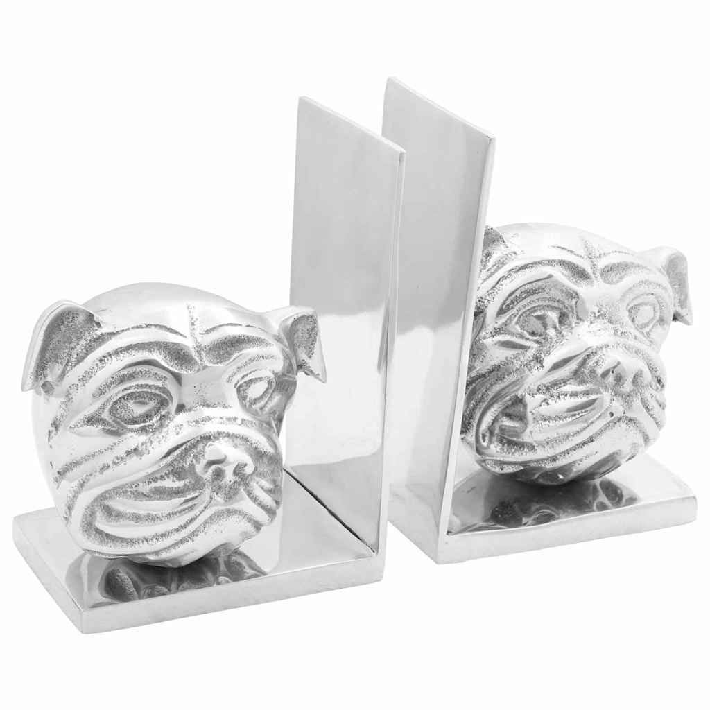 Buchstützen 2 pcs Silber 8 x 12 x 16.5 cm Aluminium