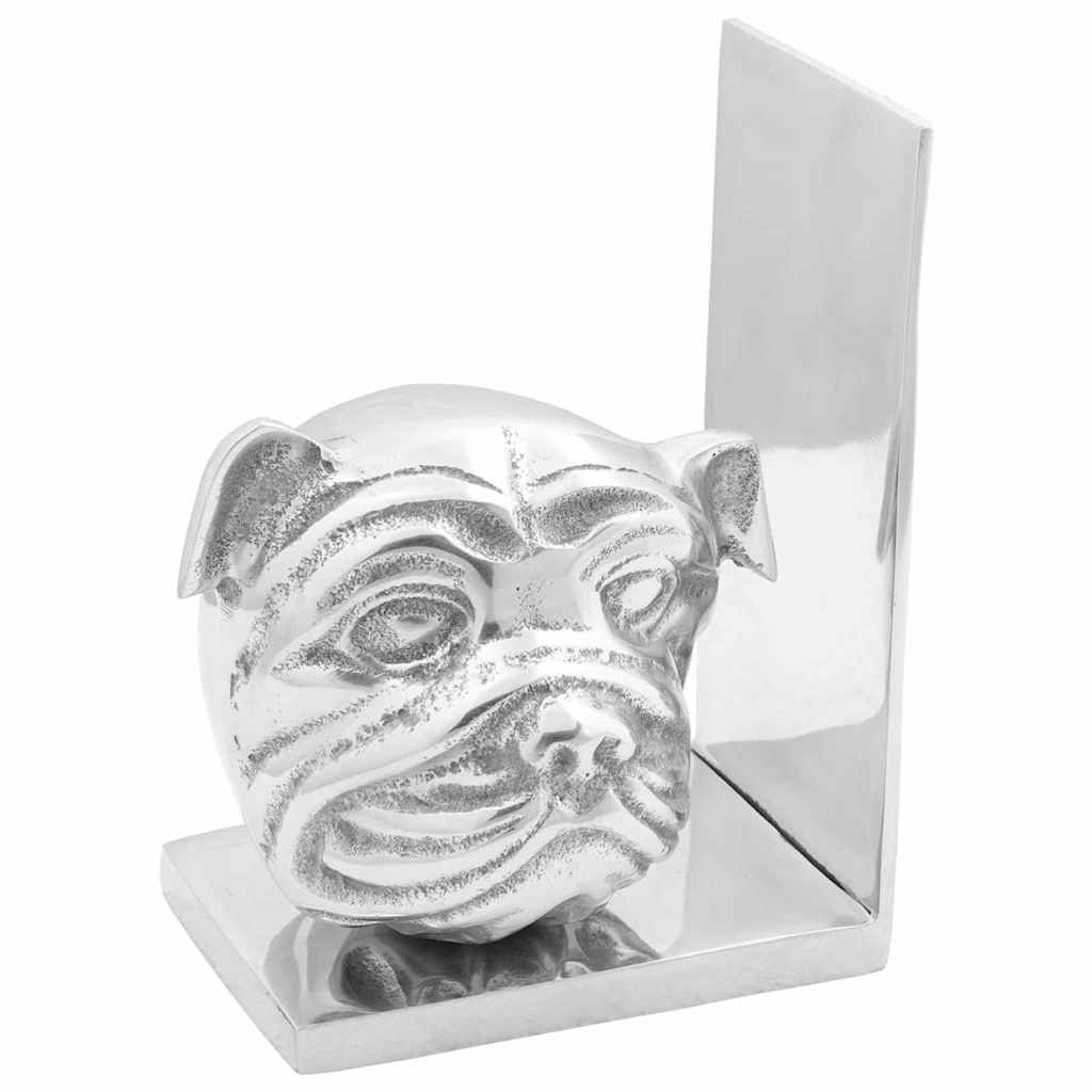 Buchstützen 2 pcs Silber 8 x 12 x 16.5 cm Aluminium