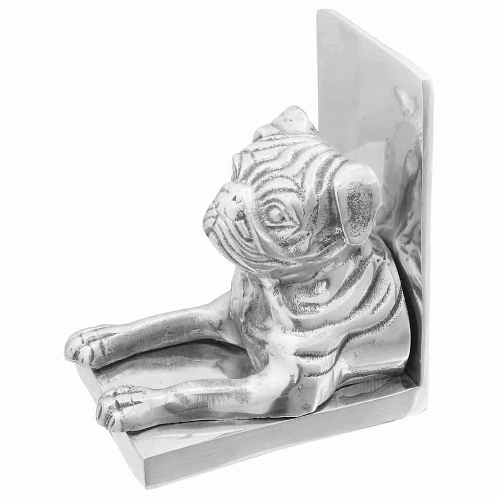Buchstützen 2 pcs Silber 12 x 15 x 18 cm Aluminium