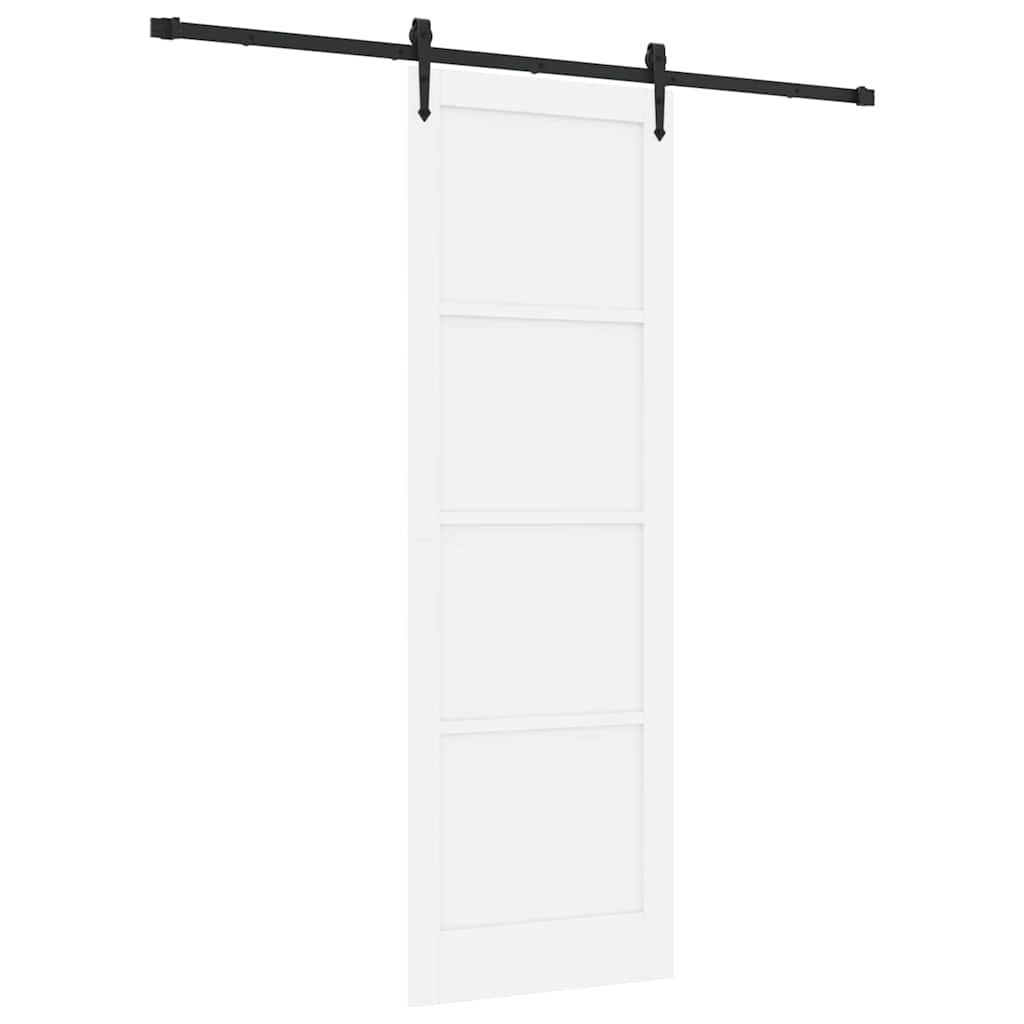 Schiebetür Manuell Weiß 78 x 232 cm Massivholz Kiefer