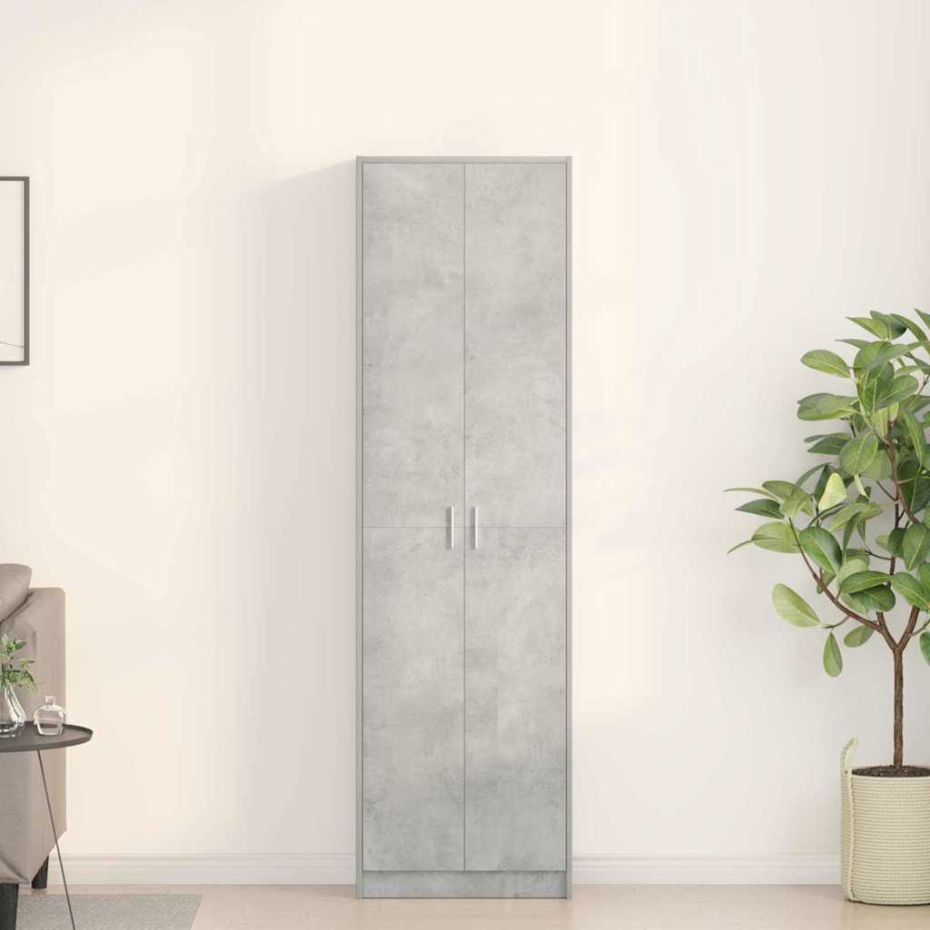 Kleiderschrank mit Tür Betongrau 55 x 25 x 189 cm Holzwerkstoff