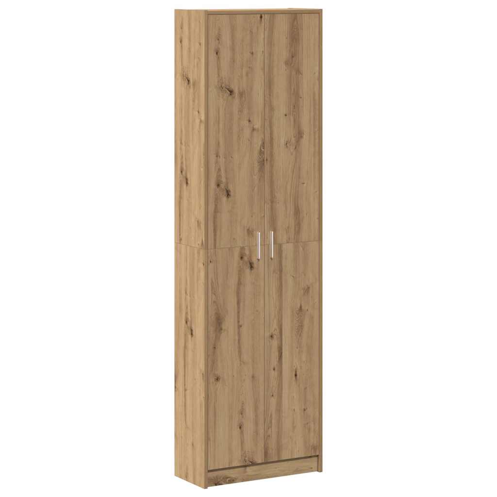 Kleiderschrank mit Regal Eiche handwerklich 55 x 25 x 189 cm
