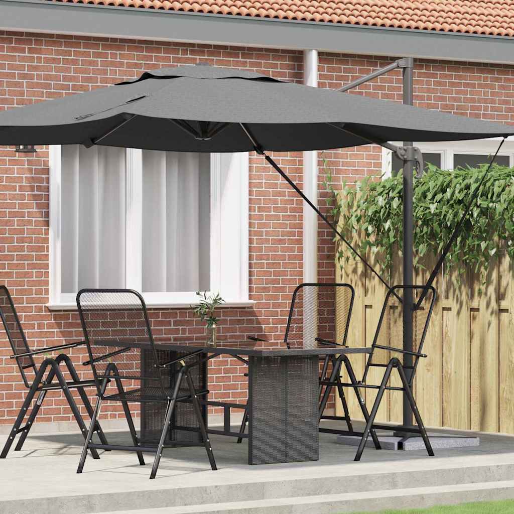 Roma Parasol Anthrazit 286 x 285 x 265 cm Polyester, Aluminium