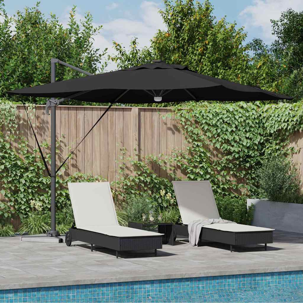 Roma Parasol Schwarz 286 x 285 x 270 cm Aluminium, Polyester