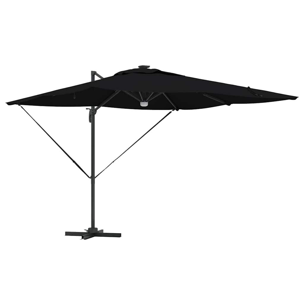 Roma Parasol Schwarz 286 x 285 x 270 cm Aluminium, Polyester