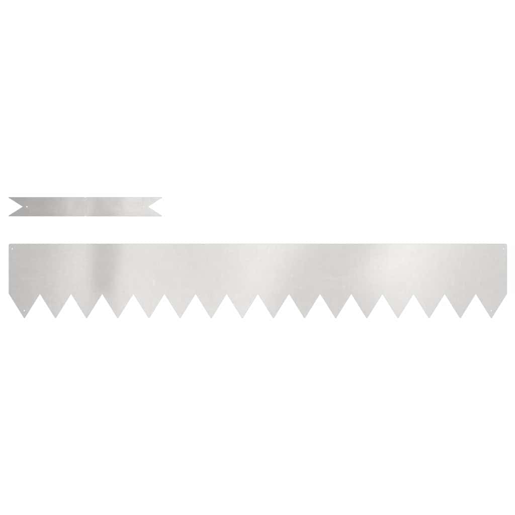 Rasenkanten 30 pcs Silber 100 x 0.5 x 15 cm Edelstahl