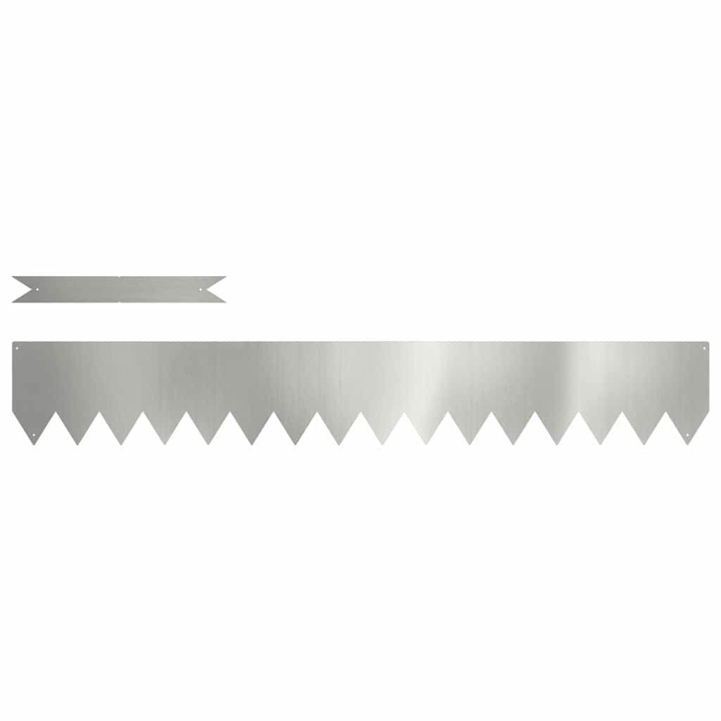 Rasenkanten 20 pcs Silber 100 x 0.5 x 15 cm Verzinkter Stahl