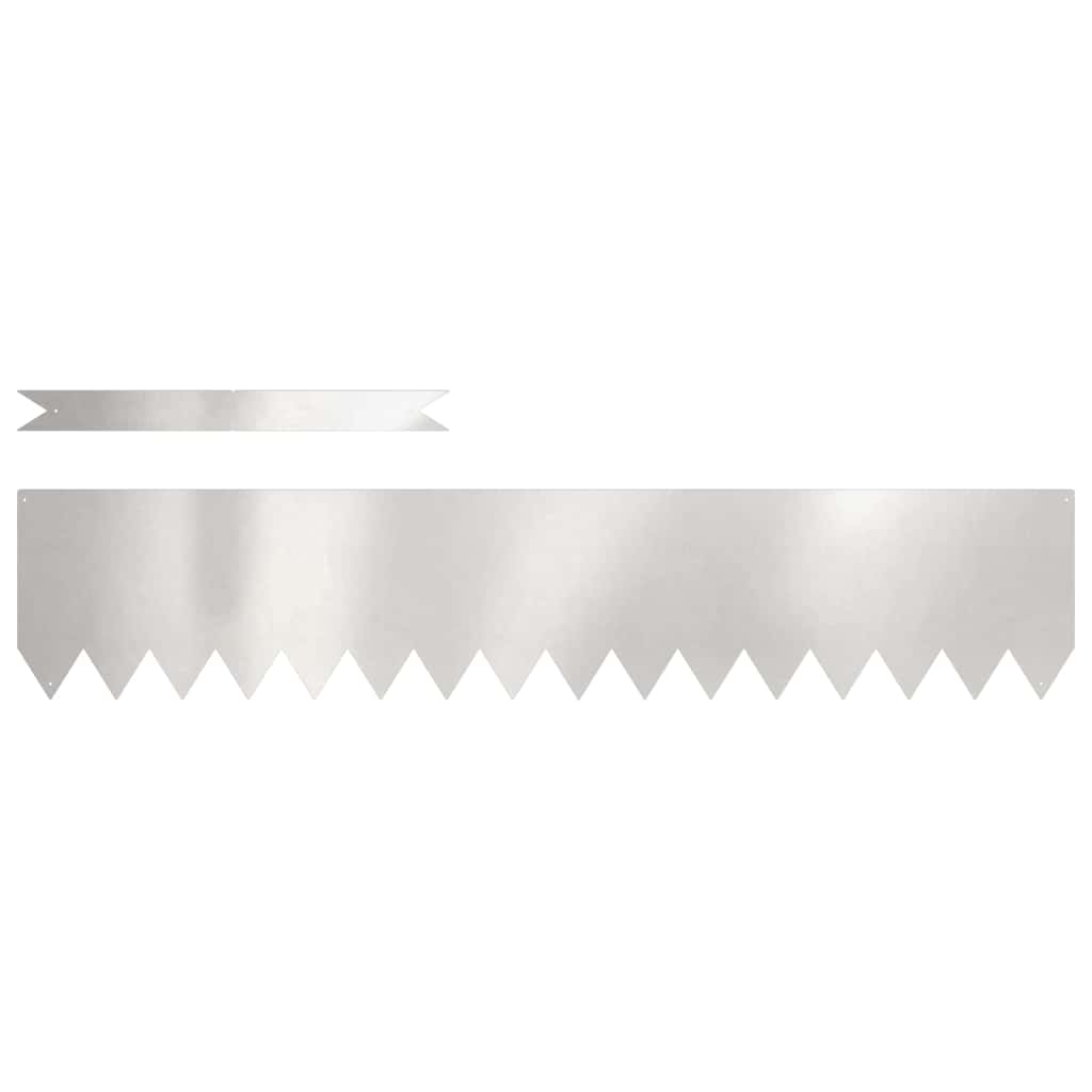 Rasenkanten 10 pcs Silber 100 x 0.5 x 20 cm Edelstahl