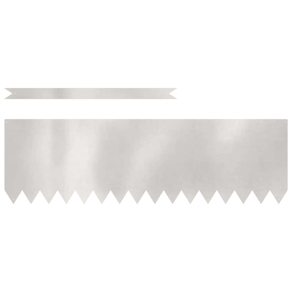 Rasenkanten 10 pcs Silber 100 x 0,5 x 30 cm Edelstahl