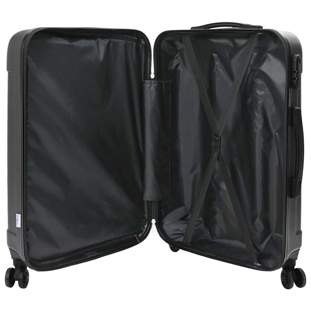 Koffer Set 3 Teile Hartschale Dunkelgrau 20'' 24'' 28'' aus ABS