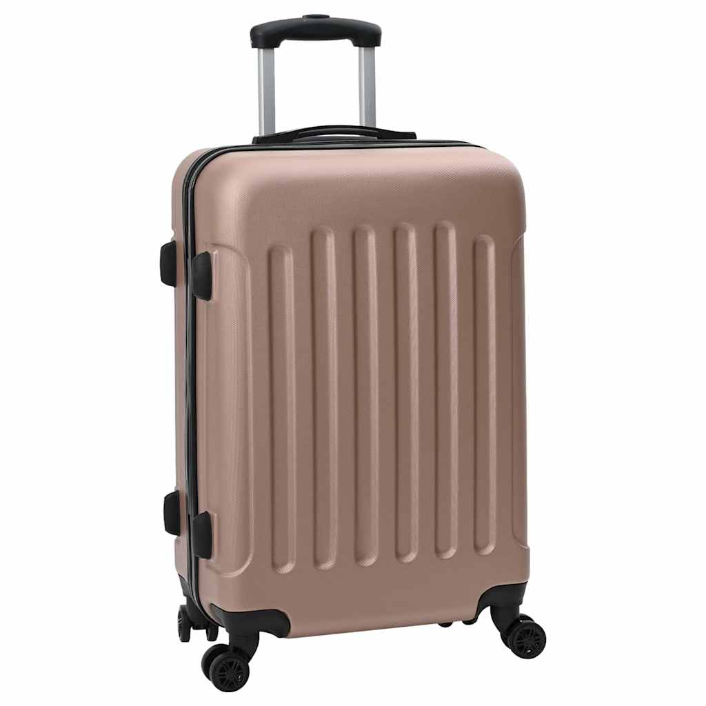 Koffer Set, 3-teilig, Hartschale, Roségold, 20'', 24'', 28'', ABS