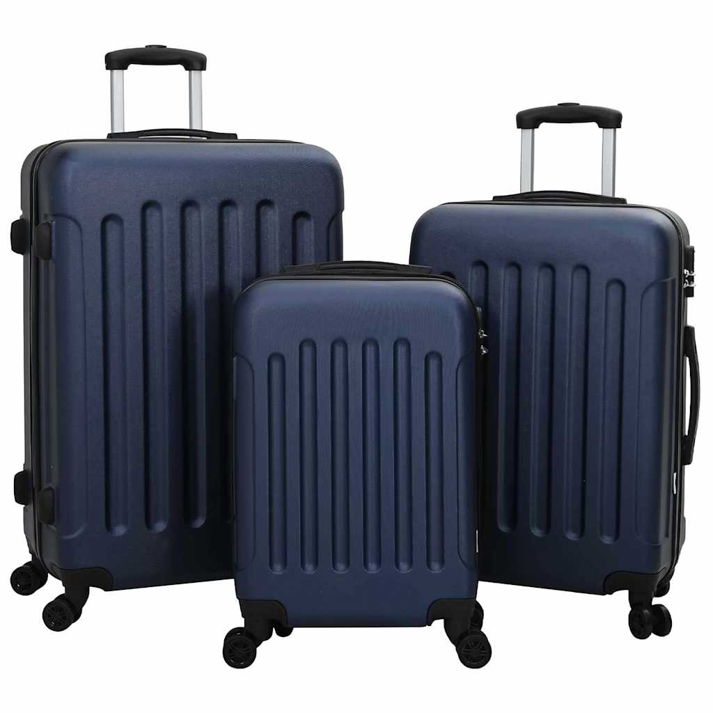 Koffer-Set mit 3 Teilen, Hartschale in Dunkelblau, Größen: 20'', 24'' und 28'', aus ABS.