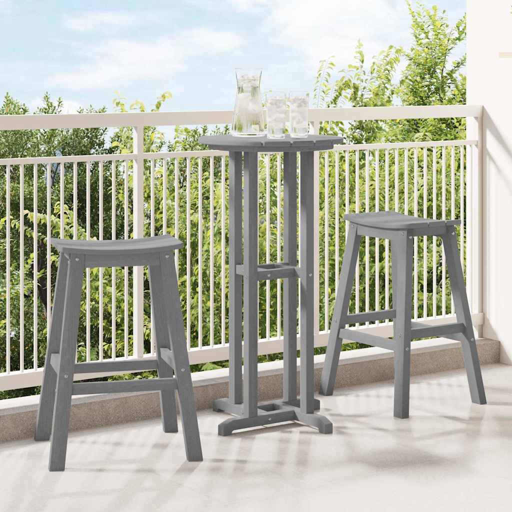 Barhocker 2 pcs Hellgrau 52 x 43 x 73.5cm Plastik