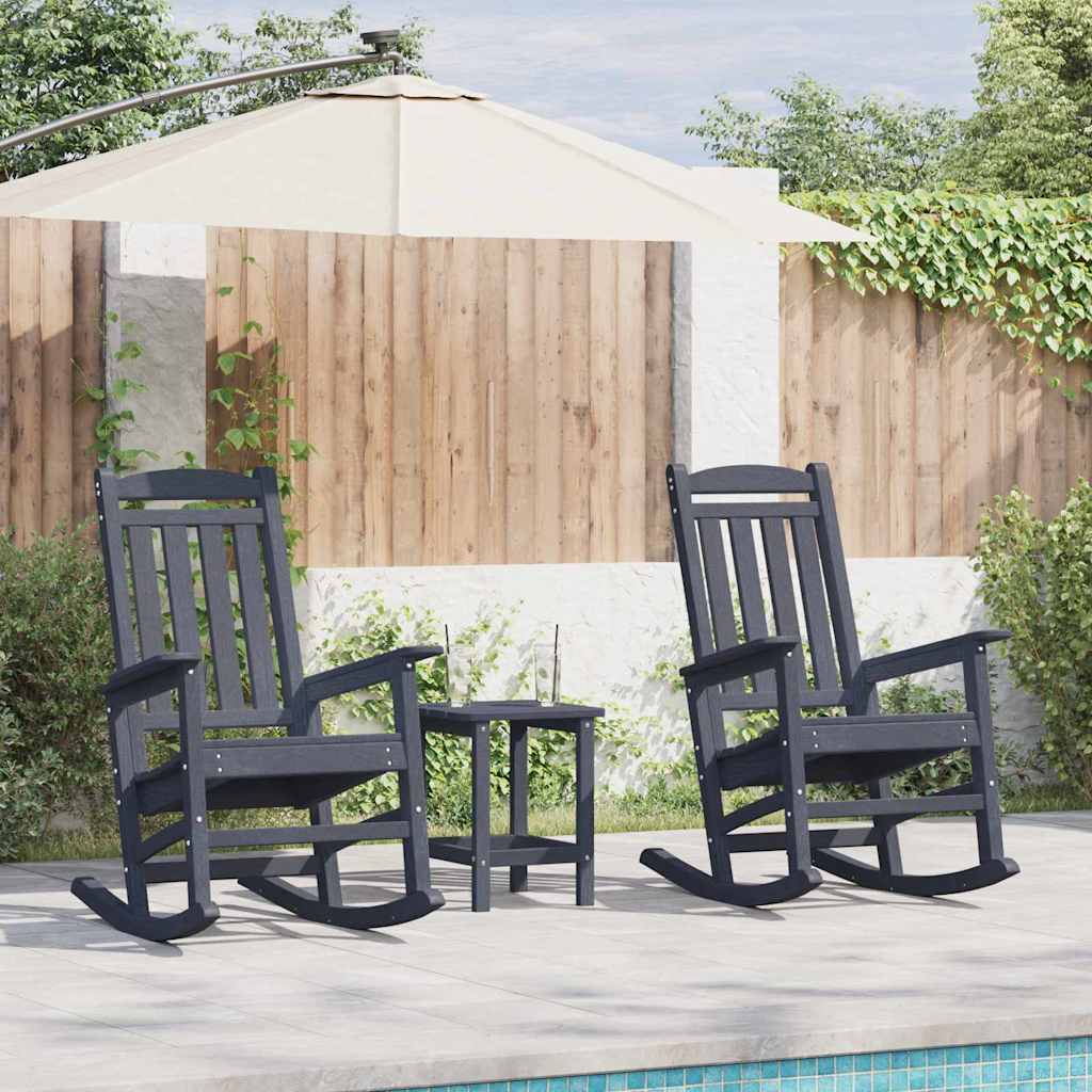 Schaukelstuhl für den Garten 2 pcs Marineblau 70 x 92 x 108cm