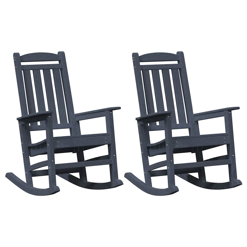 Schaukelstuhl für den Garten 2 pcs Marineblau 70 x 92 x 108cm
