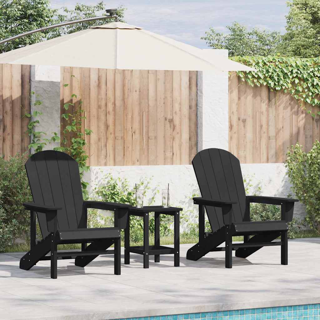 Garten Lounge Möbel 2 pcs Schwarz 74 x 82 x 90cm Polyethylen
