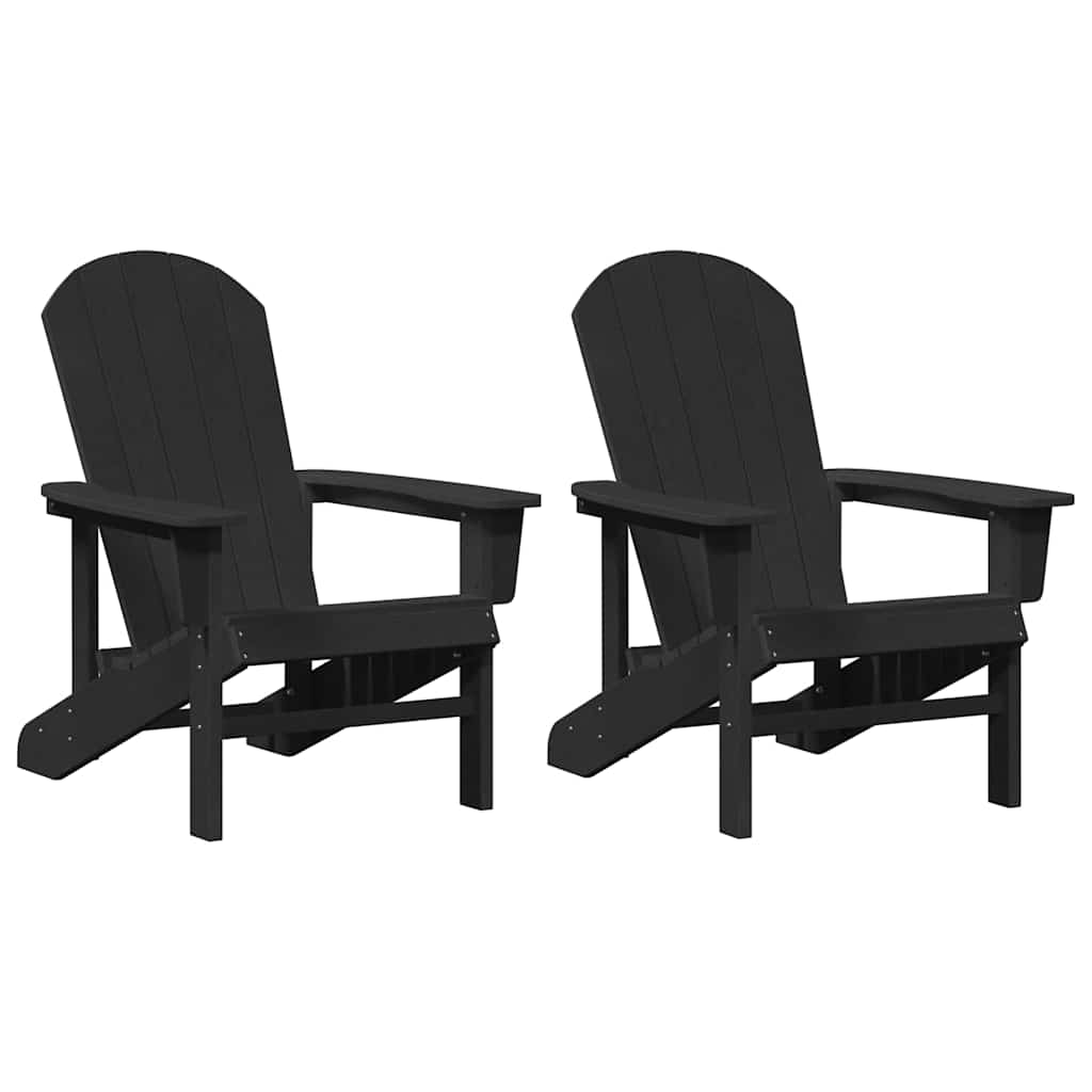 Garten Lounge Möbel 2 pcs Schwarz 74 x 82 x 90cm Polyethylen